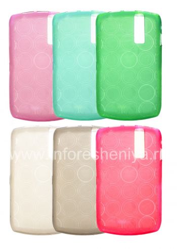 Silicone Case dikemas dengan pola "Rings" untuk BlackBerry 8300 / 8310/8320 Curve