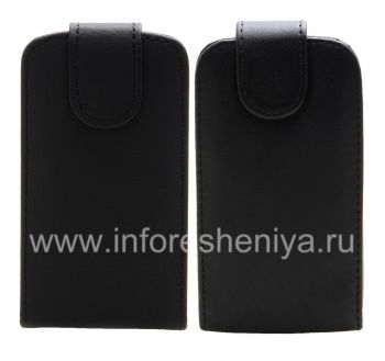 Leather case cover with vertical opening for the BlackBerry 9360/9370 Curve