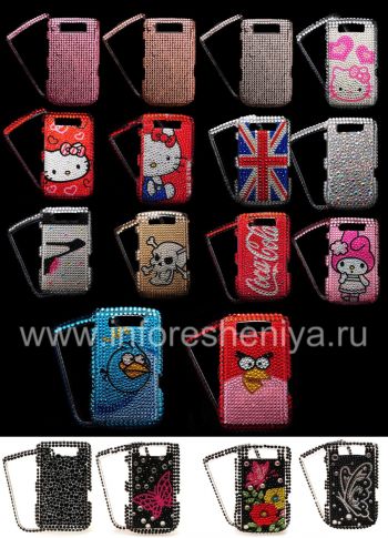 Plastic Case with rhinestones for BlackBerry 9800/9810 Torch