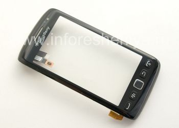 Layar sentuh (Touchscreen) dalam perakitan dengan panel depan untuk BlackBerry 9850 / 9860 Torch