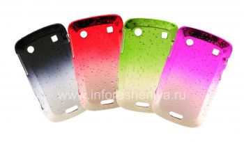 Plastik tas-cover "Raindrops" untuk BlackBerry 9900 / 9930 Bold Sentuh