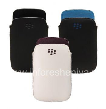 Kulit asli Kasus-saku Kulit Pocket Pouch untuk BlackBerry 9360 / 9370 Curve