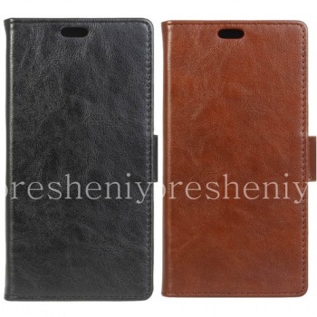 Horisontal Leather Case untuk pembukaan Kasual BlackBerry DTEK60
