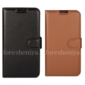 Leather Case horizontal opening with stand function for BlackBerry DTEK60