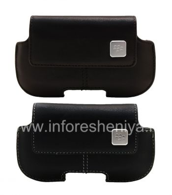 Caso de cuero horizontal original con un clip y una etiqueta de metal Holster Horizontal para BlackBerry
