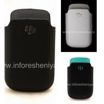 Original lesikhumba icala zensimbi-pocket Isikhumba Pocket logo BlackBerry 9700 / 9780 Bold