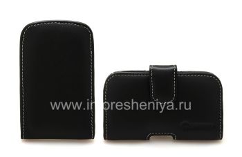 Signature Leather Case-saku buatan tangan klip Monaco Vertikal / Horisontal Pouch Jenis Kulit Kasus untuk BlackBerry 9900 / 9930 Bold Sentuh