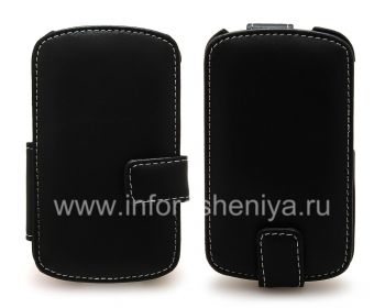 / Étui en cuir Signature cuir Case main de Monaco Flip Type de livre pour le BlackBerry Q10