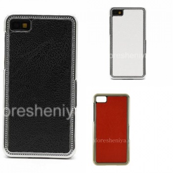 Plastic bag-cover with leather inserts for the BlackBerry Z10