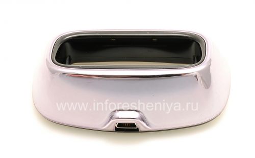 Photogallery for Cargador de escritorio original Módulo de carga &quot;cristal&quot; para Blackberry 8100/8110/8120 Pearl, metálico product