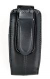 Photo 2 — Kasus kulit asli dengan klip dan logam tag kulit domba Kulit Swivel Holster untuk BlackBerry 8100 / 8110/8120 Pearl, Black (hitam)