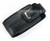 Photo 4 — Kasus kulit asli dengan tali dan logam tag Kulit Tote untuk BlackBerry 8100 / 8110/8120 Pearl, Hitam (Pitch Black)