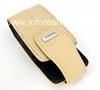 Photo 3 — The original leather case with strap and a metal tag Leather Tote for BlackBerry 8100/8110/8120 Pearl, Ecru Tan