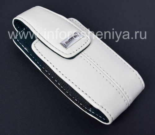 Photogallery for Kasus kulit asli dengan tali dan logam tag Kulit Tote untuk BlackBerry 8100 / 8110/8120 Pearl, Putih (Pearl White) product