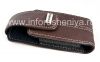 Photo 1 — Original-Leder-Kasten-Beutel mit einem Metall-tag "Blackberry" Embrossed Leather Tote für Blackberry 8100/8110/8120 Pearl, Braun (Dunkelbraun)