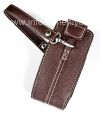 Photo 5 — Asli Kulit Kasus Tas dengan tag logam "BlackBerry" Embrossed Kulit Tote untuk BlackBerry 8100 / 8110/8120 Pearl, Brown (Dark Brown)