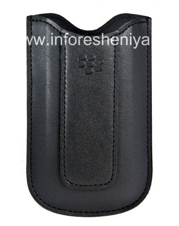 Asli Leather Case-saku Kulit Pocket untuk BlackBerry 8100 / 8110/8120 Pearl