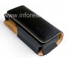Photo 5 — Signature Leder Tasche mit Clip Cellet edle Hülle für Blackberry 8100/8110/8120 Pearl, Schwarz / Braun