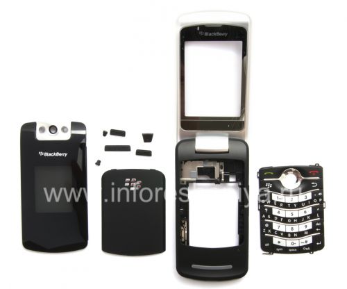 Photogallery for Original housing for BlackBerry 8220 Pearl Flip, The black product
