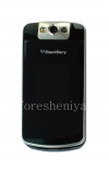 Photo 1 — Internal dan eksternal layar LCD dalam perakitan dengan bagian tengah kasus untuk BlackBerry 8220/8230 Pearl Balik, hitam