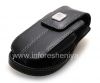Photo 5 — Funda de cuero original del bolso con un metal etiqueta Bolsa de piel para BlackBerry 8220 Pearl tirón, Negro (Negro)