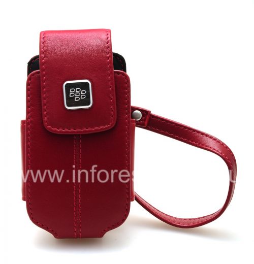 Photogallery for 原装皮套包有金属标签手提包皮革为BlackBerry 8220 Pearl翻转, 勃艮第（梅洛） product