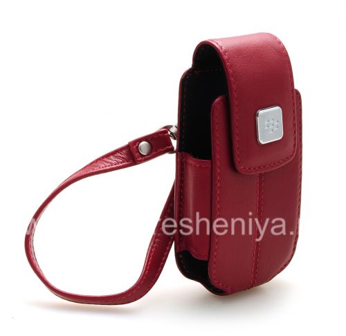 Photogallery for 原装皮套包有金属标签手提包皮革为BlackBerry 8220 Pearl翻转, 勃艮第（梅洛） product