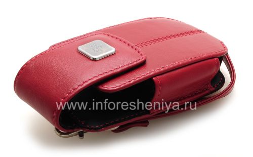 Photogallery for 原装皮套包有金属标签手提包皮革为BlackBerry 8220 Pearl翻转, 勃艮第（梅洛） product