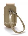Photo 2 — Asli Bag Kulit Kasus dengan tag logam Kulit Tote untuk BlackBerry 8220 Pearl Balik, Beige (Sandstone)