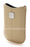 Photo 3 — Kasus kulit asli dengan tag logam Kulit Pocket untuk BlackBerry 8220 Pearl Balik, Beige (Sandstone)