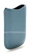 Photo 3 — Asli Leather Case-saku Synthetic Leather Pocket BlackBerry 8220 Pearl Balik, Biru (Frost)