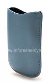 Photo 4 — Leather Case-bolsillo de piel sintética de bolsillo BlackBerry tirón 8220 Pearl, Azul (Frost)