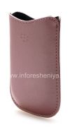 Photo 4 — Asli Leather Case-saku Synthetic Leather Pocket BlackBerry 8220 Pearl Balik, Merah muda (pink)