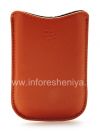 Photo 1 — Asli Leather Case-saku Synthetic Leather Pocket BlackBerry 8220 Pearl Balik, Oranye (Inferno)