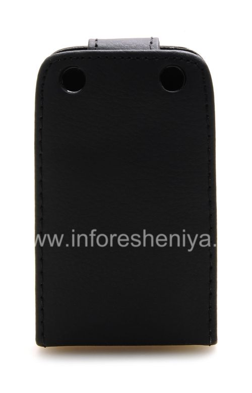 Photogallery for Cubierta de la caja de cuero con abertura vertical para el BlackBerry Curve 9320/9220, Negro con una gran textura product