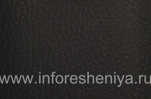 Photogallery for Cubierta de la caja de cuero con abertura vertical para el BlackBerry Curve 9320/9220, Negro con una gran textura product