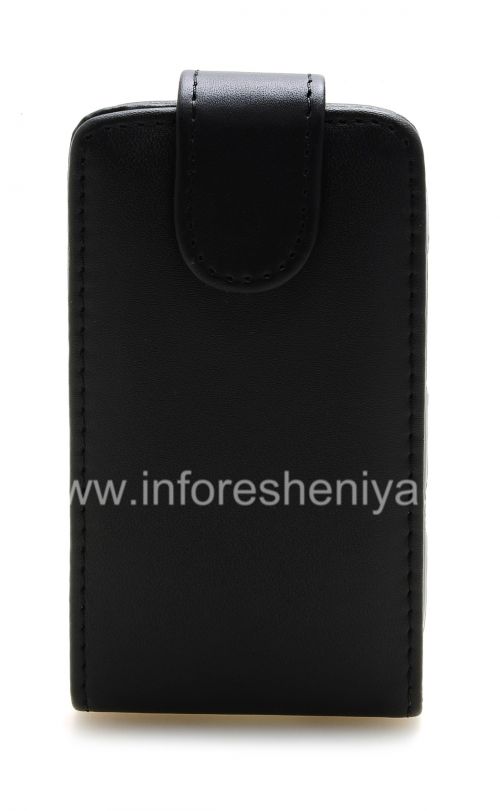 Photogallery for Cubierta de la caja de cuero con abertura vertical para el BlackBerry Curve 9320/9220, Negro con textura fina product