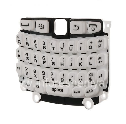 Photogallery for BlackBerry 9320 / 9220 কার্ভ জন্য একটি স্তর সঙ্গে মূল ইংরেজি কীবোর্ড, সাদা product