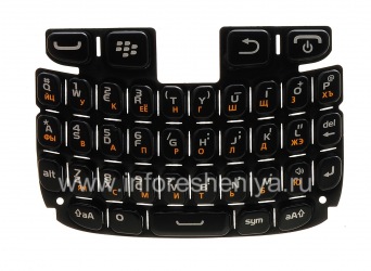 俄语键盘BlackBerry 9320 / 9220曲线, 黑（黑）