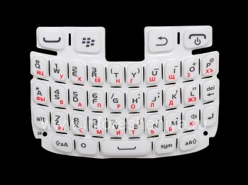 Putih Rusia Keyboard BlackBerry 9320 / 9220 Curve