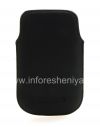 Photo 2 — Leather Case-saku BlackBerry 9320 / 9220 Curve, Hitam, tekstur halus