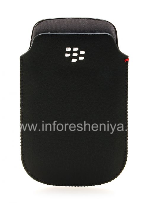 Photogallery for Leather Case-pocket for BlackBerry 9320/9220 Curve, Black, large texture product
