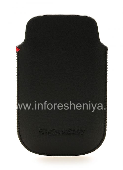 Photogallery for Leather Case-pocket for BlackBerry 9320/9220 Curve, Black, large texture product