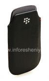 Photo 3 — Leather Case-saku BlackBerry 9320 / 9220 Curve, Hitam, tekstur besar