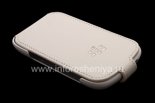 Photogallery for ブラックベリー9320/9220曲線の縦開口カバーレザーフリップシェルを使用したオリジナルのレザーケース, ホワイト（白） product
