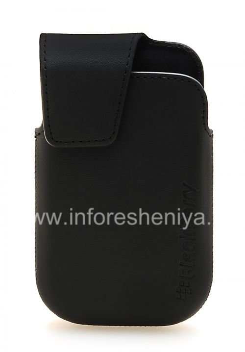 Photogallery for BlackBerry 9320 / 9220 কার্ভ জন্য ক্লিপ লেদার সুইভেল খাপ সঙ্গে মূল চামড়া কেস, ব্ল্যাক (কালো) product