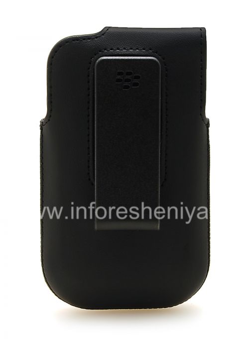 Photogallery for BlackBerry 9320 / 9220 কার্ভ জন্য ক্লিপ লেদার সুইভেল খাপ সঙ্গে মূল চামড়া কেস, ব্ল্যাক (কালো) product