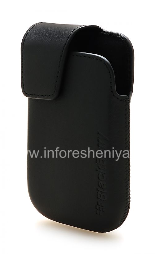 Photogallery for BlackBerry 9320 / 9220 কার্ভ জন্য ক্লিপ লেদার সুইভেল খাপ সঙ্গে মূল চামড়া কেস, ব্ল্যাক (কালো) product