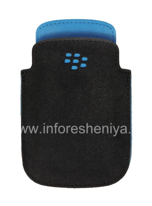 Photogallery for La tela original de su bolsillo la cubierta de microfibra bolsa del bolsillo para BlackBerry Curve 9320/9220, Negro / Negro (Negro / Azul Cielo) product