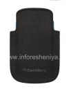 Photo 2 — 原布盖口袋超细纤维袋袖珍为BlackBerry 9320 / 9220曲线, 黑色/蓝色（黑色/天蓝）